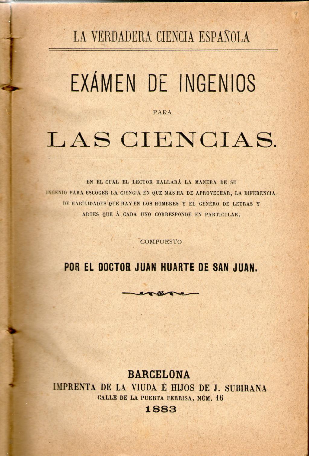 Coberta de Exámen de ingenios para las ciencias